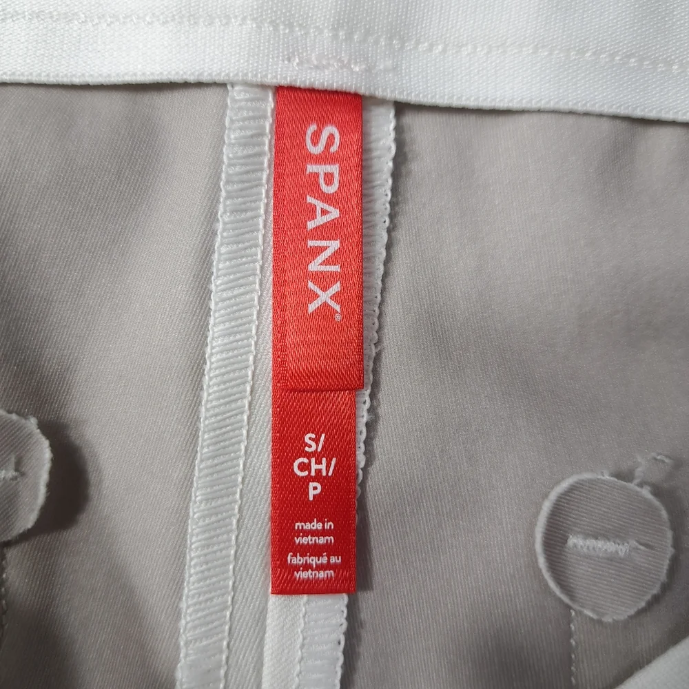 SPANX Women's Slim Straight Pants Classic White Size S Petite 20372Q Grey Lining - Picture 9 of 16